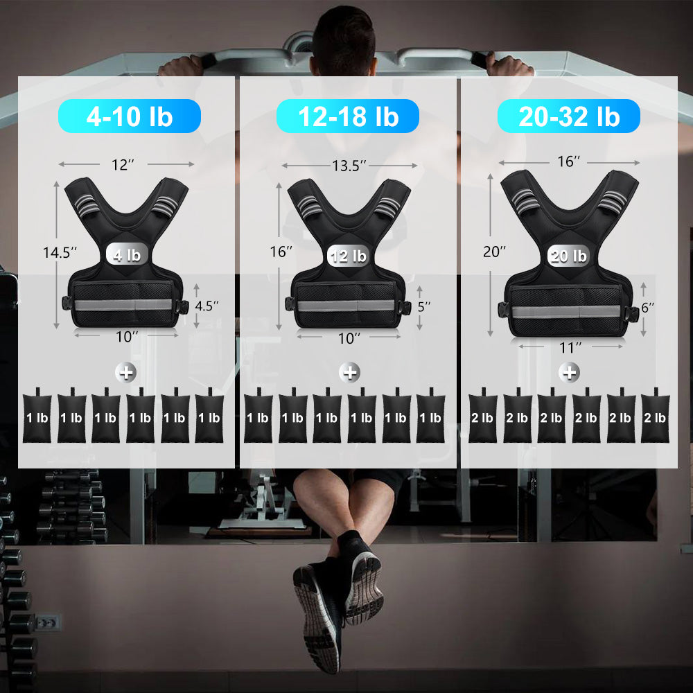 Adjustable Weighted Vest  for Men Women
