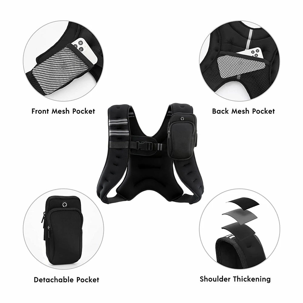 NOVA Weighted Vest With Phone Pocket