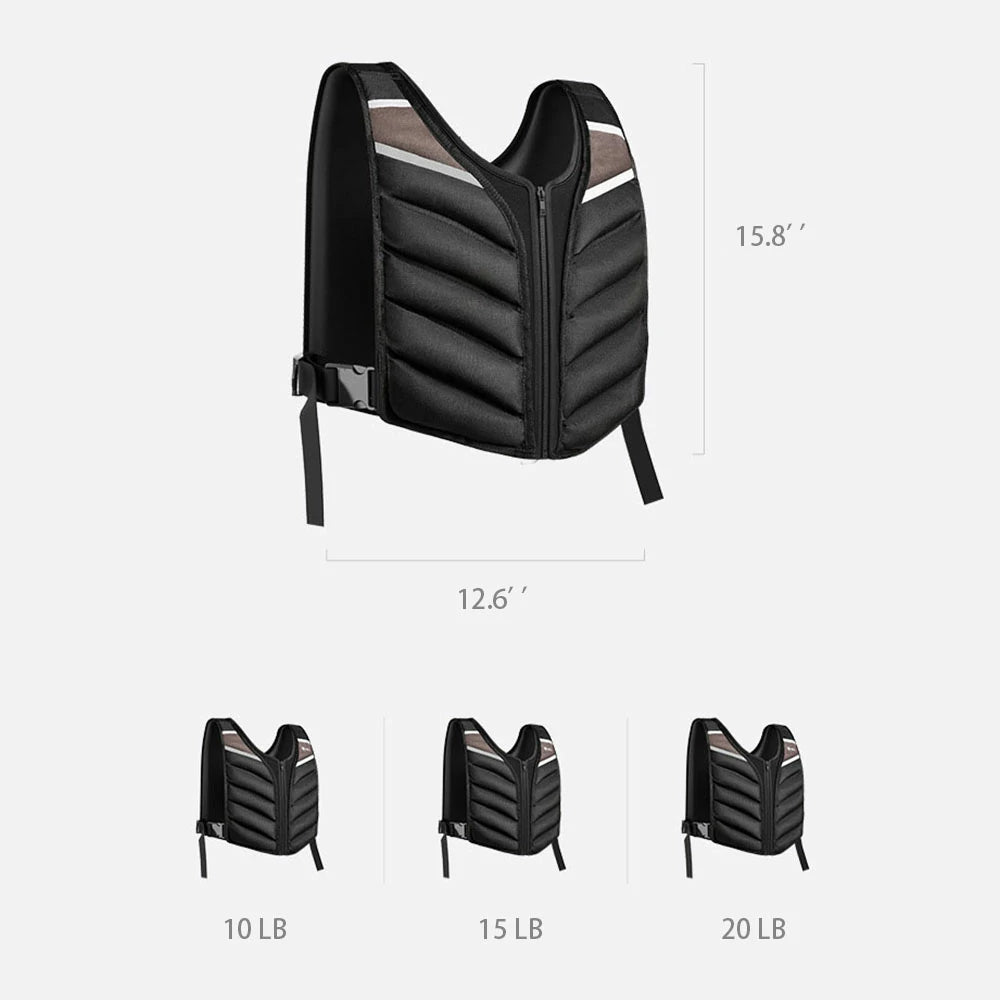 VORTEX 10LB 15LB 20LB Zipper Weighted Vest