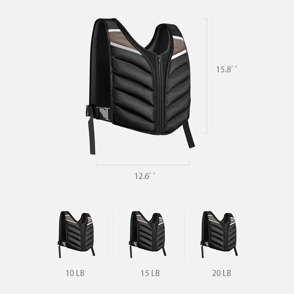 VORTEX 10LB 15LB 20LB Zipper Weighted Vest