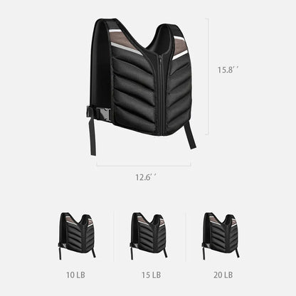 VORTEX 10LB 15LB 20LB Zipper Weighted Vest